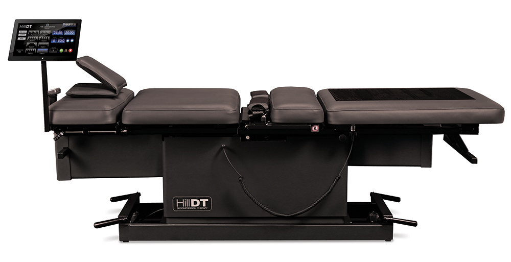 Hill-DT computer-controlled spinal decompression table at Charleston Pain Relief Center