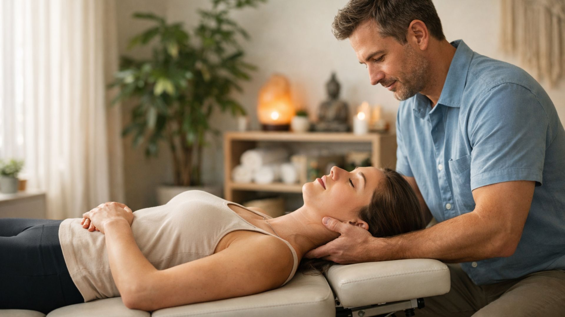 Gentle chiropractic adjustment at Charleston Pain Relief Center in North Charleston, SC