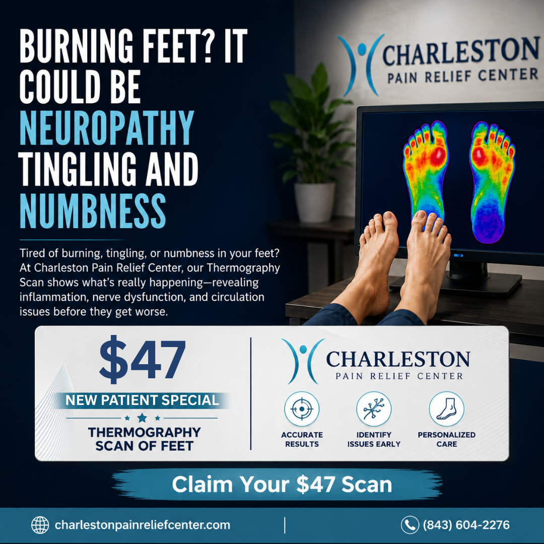 Burning Feet? It Could Be Neuropathy — $47 Thermography Scan of Feet at Charleston Pain Relief Center