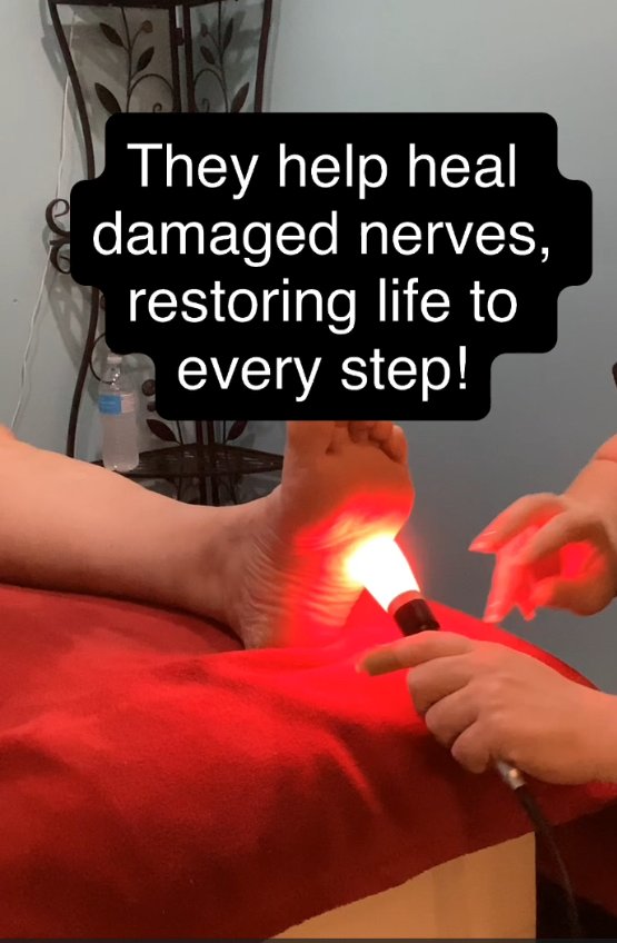 Laser therapy for foot neuropathy at Charleston Pain Relief Center in North Charleston, SC