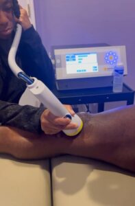 SoftWave shockwave therapy treatment at Charleston Pain Relief Center in North Charleston, SC