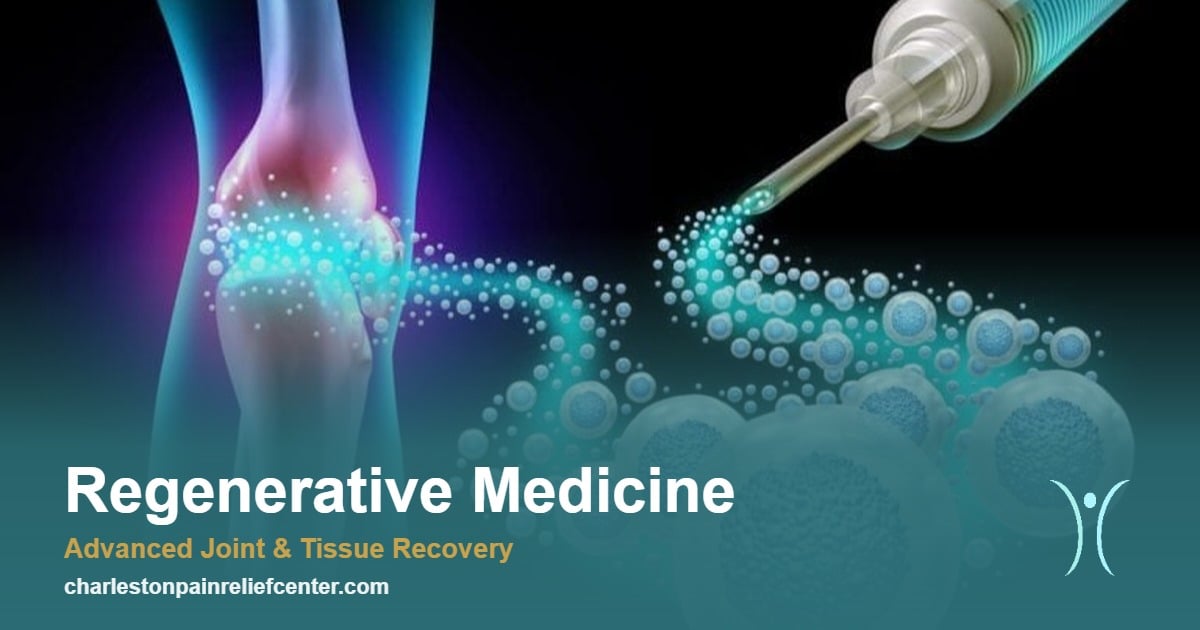 Regenerative medicine therapy at Charleston Pain Relief Center in North Charleston, SC